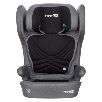 buster sedishte so ISOFIX FreeON Olymp sivo so visok potpirach za grb i prilagodliv potpirach za glava