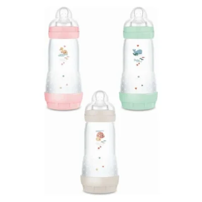 shishe protiv grchevi 320 ml MAM Easy Start vo rozeva zelena i krem boja