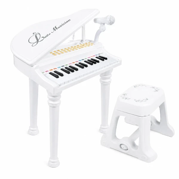 detsko pijano so mikrofon Love&Mini so 31 klavisha LED svetla i stolche